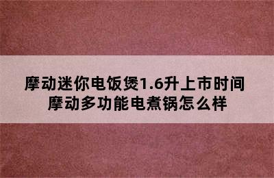 摩动迷你电饭煲1.6升上市时间 摩动多功能电煮锅怎么样